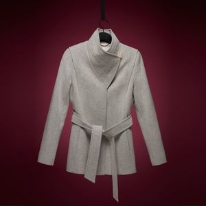 Aritzia Babaton Spencer Wool Coat Gray XXS